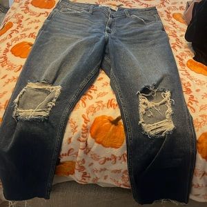 Dark wash distress denim Hollister jeans